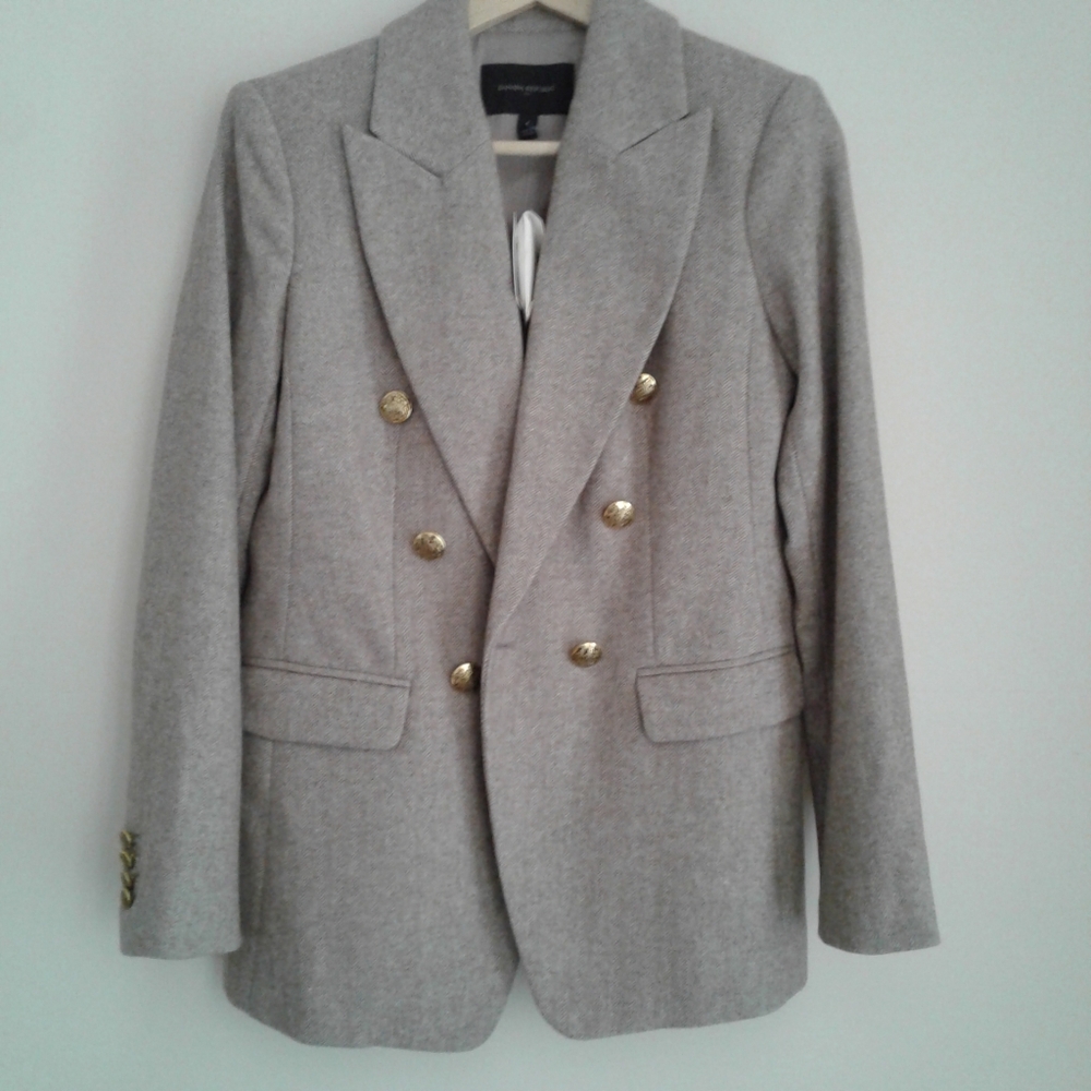 NWT Banana Republic Wool Blend Blazer with Gold Buttons Size 4